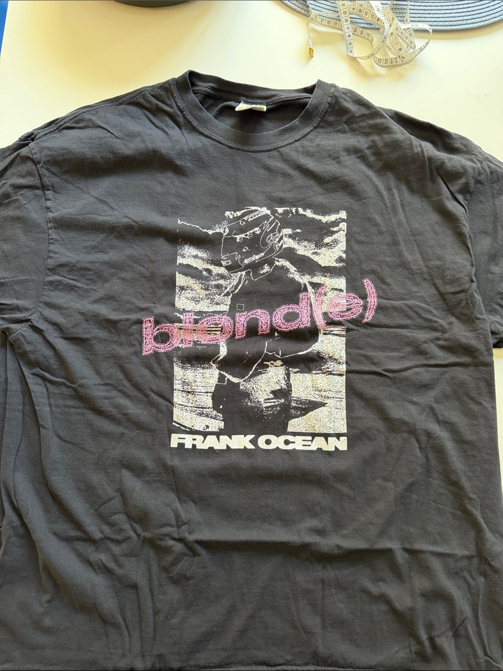 Frank Ocean Blond(e) Graphic Tee - Black with Pink & White Print